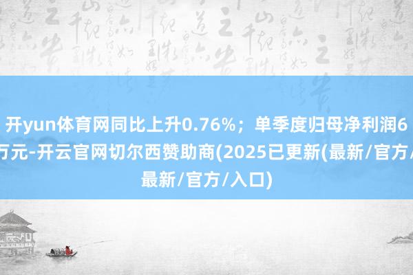 开yun体育网同比上升0.76%；单季度归母净利润68.27万元-开云官网切尔西赞助商(2025已更新(最新/官方/入口)