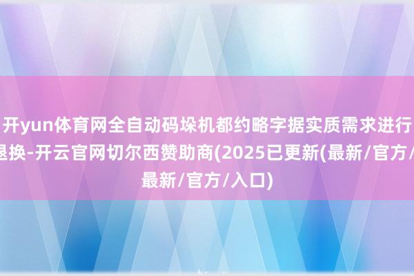 开yun体育网全自动码垛机都约略字据实质需求进行快速退换-开云官网切尔西赞助商(2025已更新(最新/官方/入口)