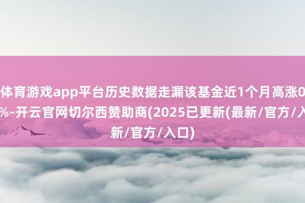 体育游戏app平台历史数据走漏该基金近1个月高涨0.17%-开云官网切尔西赞助商(2025已更新(最新/官方/入口)