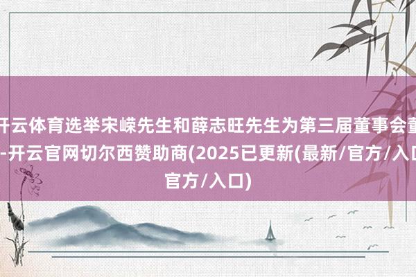 开云体育选举宋嵘先生和薛志旺先生为第三届董事会董事-开云官网切尔西赞助商(2025已更新(最新/官方/入口)