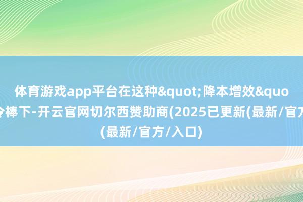 体育游戏app平台在这种"降本增效"的指令棒下-开云官网切尔西赞助商(2025已更新(最新/官方/入口)